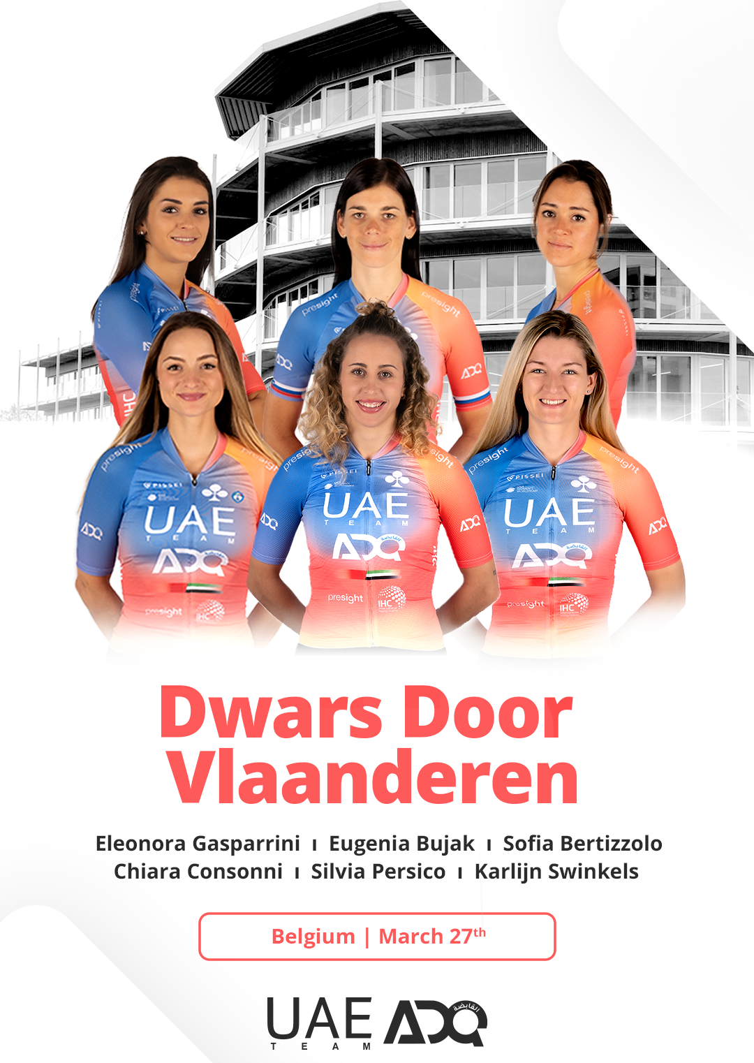 UAE Team ADQ for Dwars and Tour des Flandres